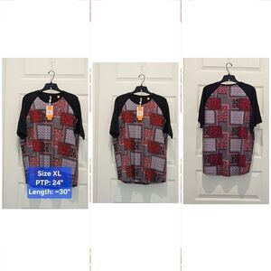 CON.STRUCT SS Paisley & Patchwork Crewneck Lounge Top, NWT, Size XL